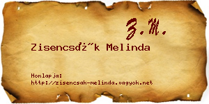 Zisencsák Melinda névjegykártya